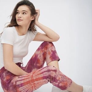 GAP High Rise Tie-Dye Cheeky Straight Jeans